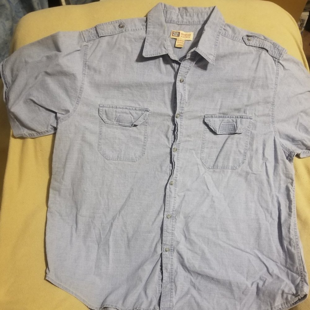 light blue denim Faded Glory men's 2XL shirt